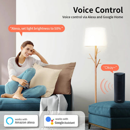 TNCE Tuya wifi Dimmer ZigBee Module Supports 2 Way Control LED Lights Dimmable Switch Work with smart life app Alexa Google Home