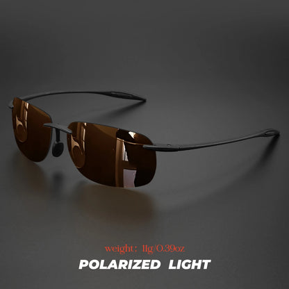 3PCS Ultra Light 11g TR90 Frameless Polarized Sunglasses - Flexible & Comfort Fit, Square Shape for Driving, Fishing, Outdoor