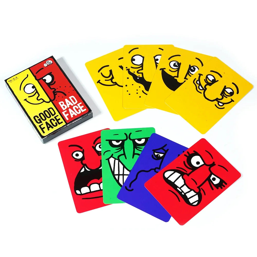 Good Face Bad Face Card Game Hilarious Party Travel Game For Family