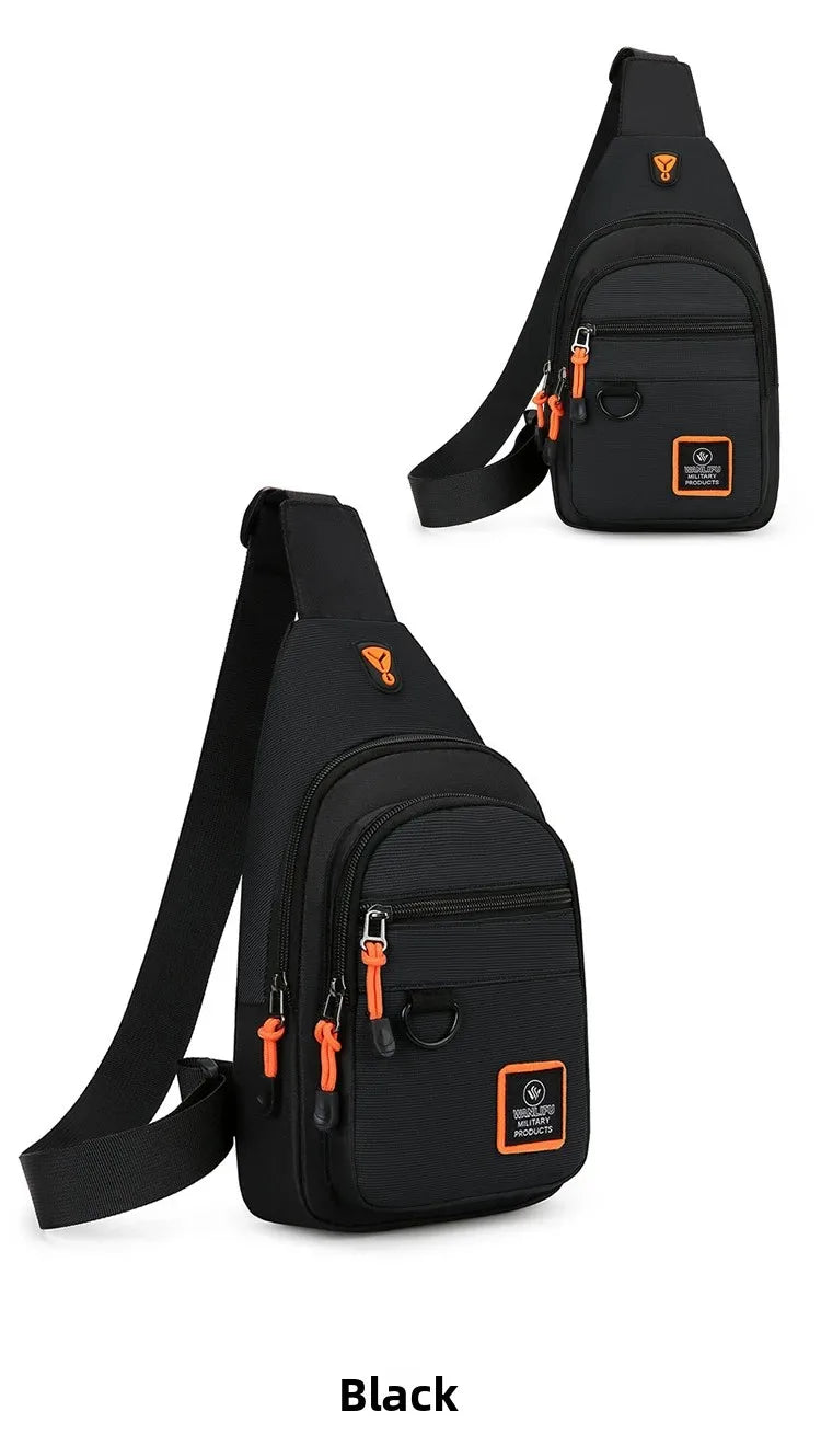 Fashion Men's Chest Bag Handbag Lightweight Oxford Fabric Crossbody Shoulder Bag Stylish Casual Men's Waist Packs Male Chest Bag