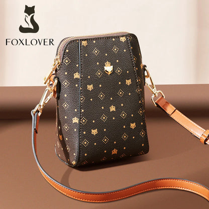 FOXER Leather Fashion Women Shoulder Bag PVC Leather Female Crossbody Bag Luxury Travel Daily Ladies Cellpone Bag Purse