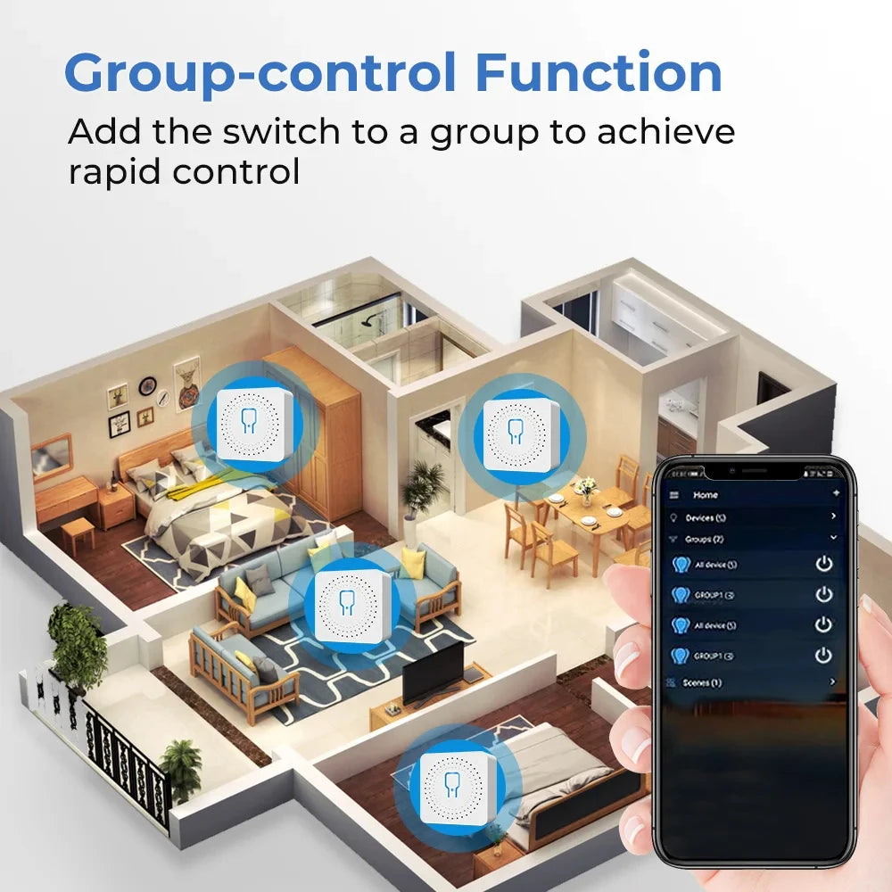 Smart Switch Module WiFi ZigBee Tuya Smart Life App Remote DIY Delay Support 2-way Control with Alexa Google Home Voice Control