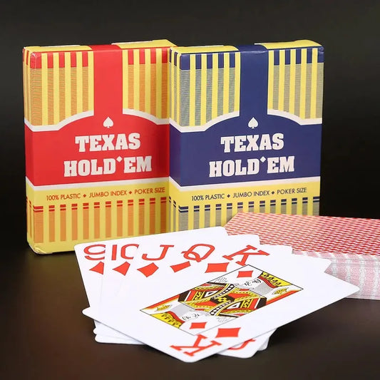1/2pcs A set of durable, universal baccarat and Texas Hold'em playing cards, waterproof and smooth, for poker and bridge games