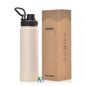 WATERSY 650ml Double Wall Thermal Bottle Stainless Steel Insulated Bottle with Handle Sports Water Bottle Vacuum Flask Keep Cold