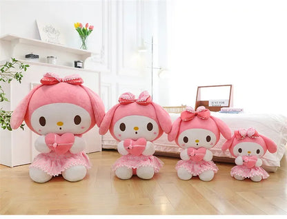 60cm Sanrio Kuromi Melody Hello Kitty Plush Toy Kawaii Cartoon Big Size KT Cat Plush Doll Soft Stuffed Pillow Kids Birthday Gift