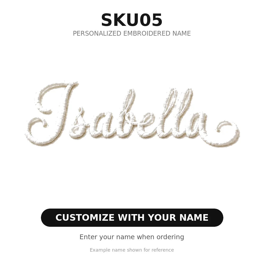 4.5cm Custom Name Embroidery Patch Sew‑on Only Personalized Name Applique for Kids Backpack Jacket Clothing DIY Decor