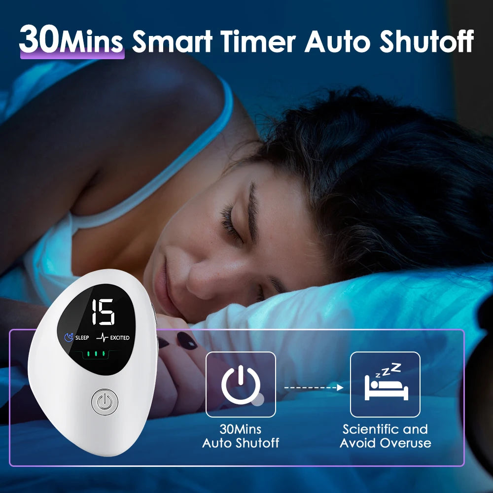 Handheld CES Sleep Aid Device for Insomnia Anxiety Pressure Relief Health Improve Sleep Palm Pulse Massager Smart Sleeper