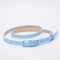Children Candy Color Belts 1.2cm Super-thin PU Waistbands Simple Solid Color Casual Belts Girl Apparel Accessories