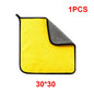 1/2/6pcs Microfiber Cleaning Towel Thicken Soft Drying Cloth Car Body Washing Towels Double Layer Clean Rags Car Accessories