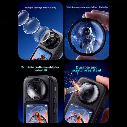 Screen Lens Protector for Insta360 X6 Tempered Glass Film Clear Anti-scratch Lens Guard Cover for Insta 360 X6 Camera Accessorie