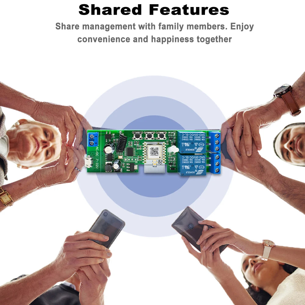 Alexa Smart Switch Zigbee Smart Home 2/1 Channels 220V 7-32V 85-250V 10A Relay Module Work With Alexa/Google Assistant