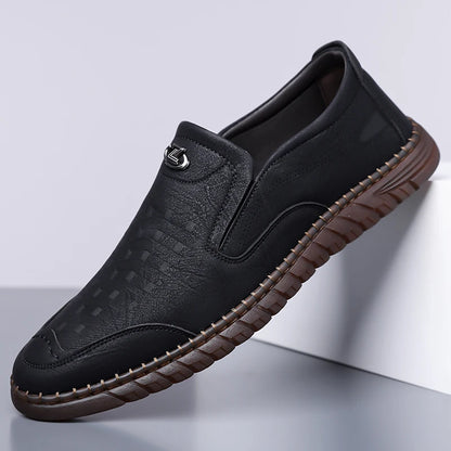 Men's Non-slip Slip-On Loafers, Comfortable Soft Sole Business Casual Shoes, Breathable for Outdoor & Driving-XH502