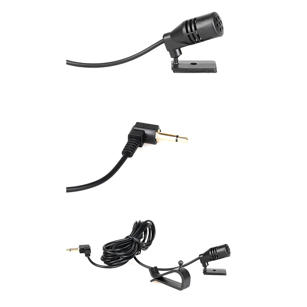 3.5mm Clip Jack Plug Mic Car Audio Microphone Stereo Mini Wired External Microphone For Auto DVD Radio 3m Long Professionals