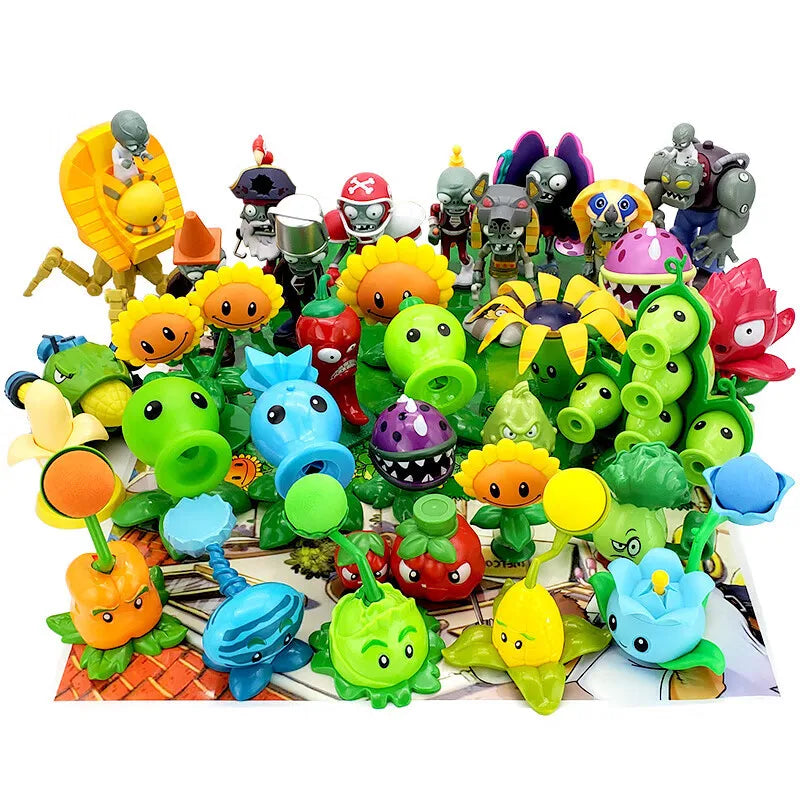 New Large Plants vs Zombies Figures Dr. Zomboss Peashooter Gargantuar Potato Mine Chomper Conehead For Kids Chrismas Toy Gifts