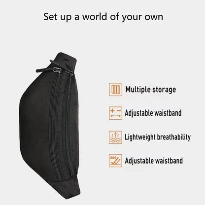 New Fashion Chest Bag For Men Black Waist Bag High Quality Women Shoulder Bag Multifunction Male Fanny Pack Crossbody Small Bag