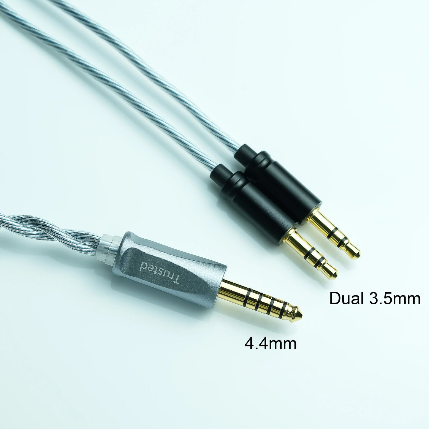 Trusted-50 Dual 3.5mm Upgrade Cable 3.5mm/4.4mm Balanced for Sennheiser HIFIMAN Audeze DENON SONY Fostex Headphones