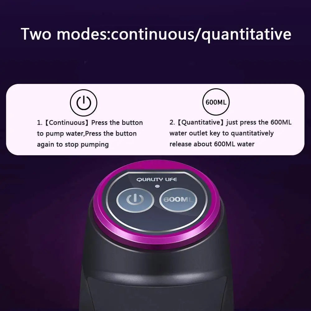 Portable USB Charging Electric Water Dispenser,2-5 Gallon Drinking Water Jug Pump for Home, Kitchen, Office, Camping Essentials