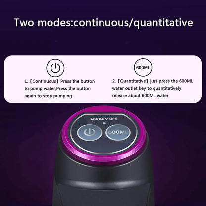 Portable USB Charging Electric Water Dispenser,2-5 Gallon Drinking Water Jug Pump for Home, Kitchen, Office, Camping Essentials