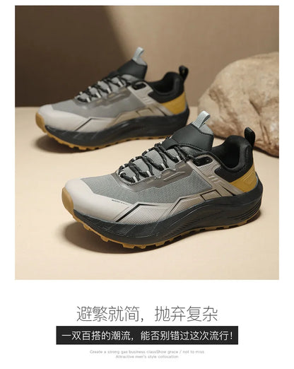 Men's Summer Breathable Non-slip Athletic Shoes, Cushioning Casual Footwear for Running, Travel, Outdoor Hiking and Mountaineeri