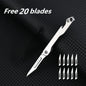 Mini Sharp Folding Art Knife with Replaceable Blade, Portable Unboxing Knife, Paper Cutting Knife, Outdoor Portable Keychain