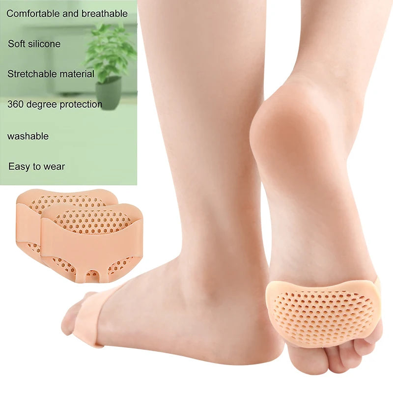Pexmen 2Pcs Metatarsal Pads Ball of Foot Cushions for Women and Men Soft Gel Forefoot Pads Pain Relief Mortons Neuroma Callus