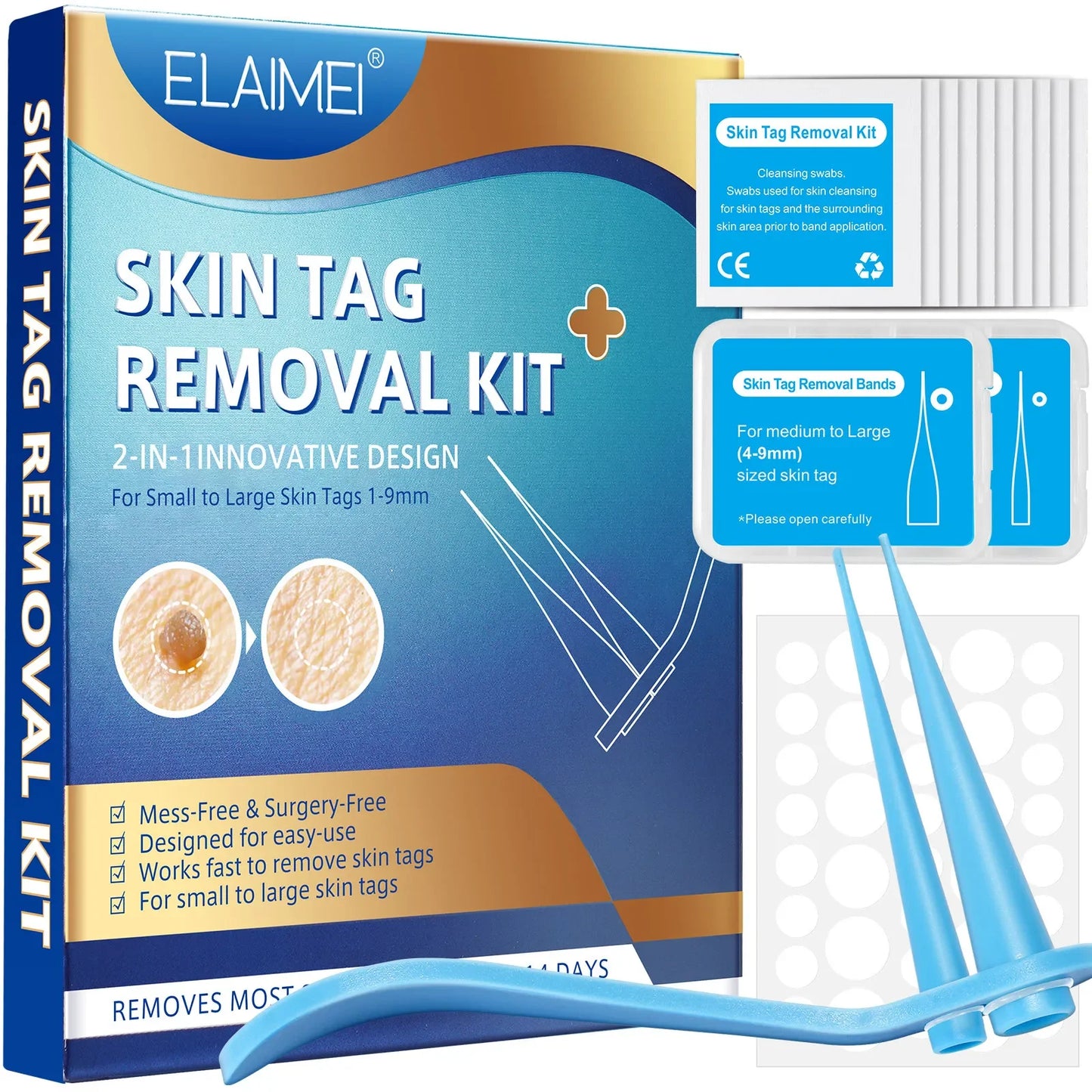 2-IN-1 Innovative Skin Tag Remover Kit Micro Skin Tag Removal Device Adult Mole Stain Wart Remover Face Care Beauty Tools