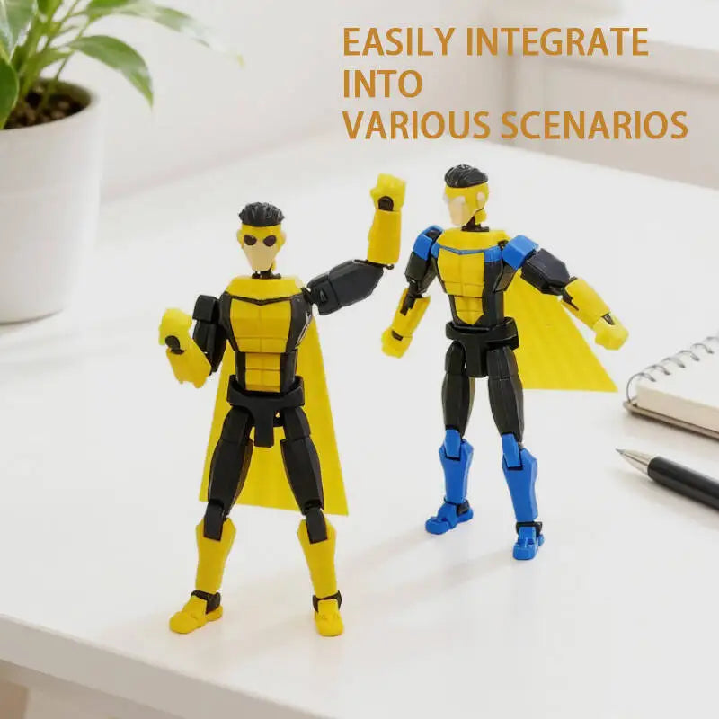3d Printed Blue-Masked Invincible T13 Dummy13 Multi-Jointed Movable 3d Printed Shapeshift Toys Action Figure Custom Toy