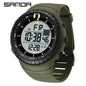 SANDA New 6256 Men's Electronic Watch Large Dial Outdoor Waterproof Sports Watch Night Light Alarm Clock Multi functional Watch