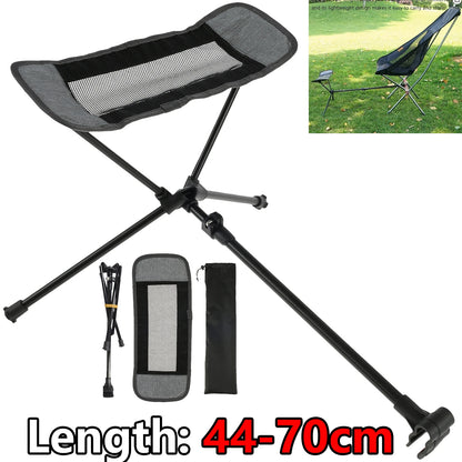 Camping Chair Foot Rest Ottoman Folding Attachable Leg Rest Recliner Lazy Retractable for Retractable Stool Hammock Beach Chair