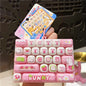 Cute 26 Grids Stress Relief Simulation Keyboard Keychain Animal Diary Desktop Decoration Student Bag Ornament Toy Creative Gift