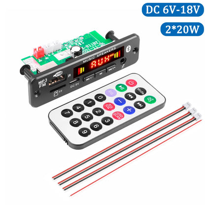160W Amplifier Bluetooth MP3 WMA  APE Decoder Board 12V 40W Handsfree Car Audio Microphone USB TF FM Radio DIY Mp3 Music Player