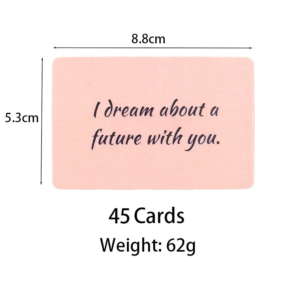 45pcs Twin Flame Love Notes Oracle Cards - 10.3×6cm Fortune Telling Deck Relationship Insights Table Board Game for Parties