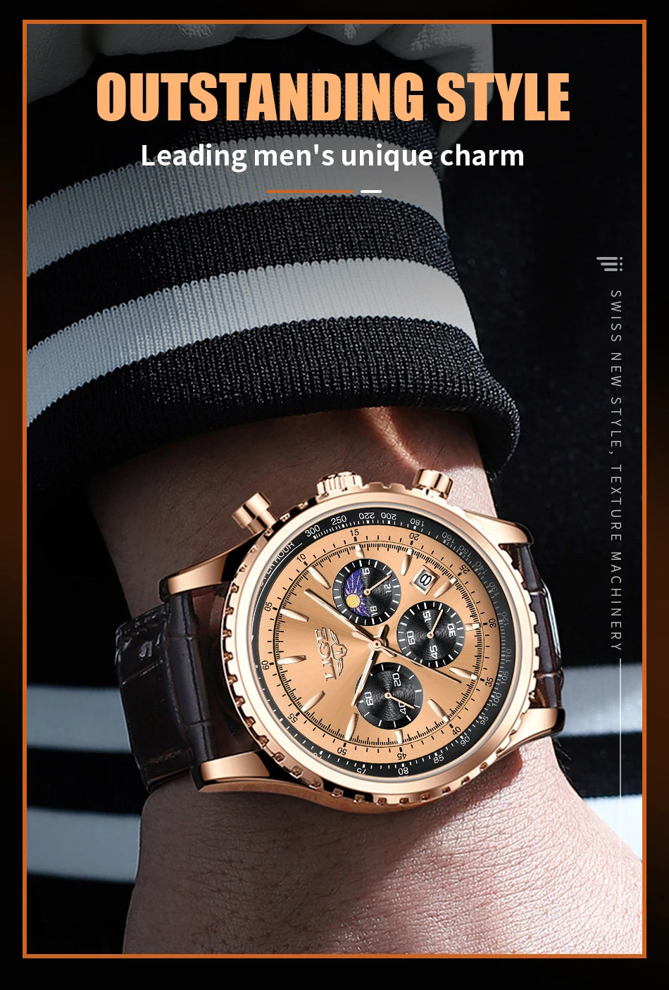Relogio Masculino LIGE New Men Watch With Full Steel Waterproof Luminous Quartz Watch For Men Fashion Military Date Chronograph