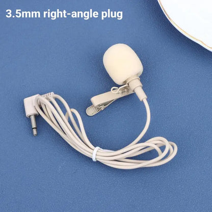 Microphone 80-20KHZ ZL-F1720 S/A/B/C/D Beige Lapel Clip Mic With 2pcs Cover Microphone Replace Accessories