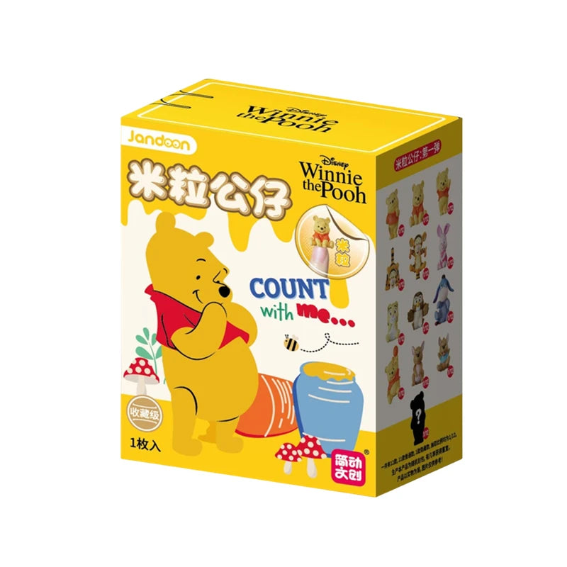 Jandoon Original Winnie the Pooh Blind Box Doll Winnie Rice Grain Tigger PIGLET EEYORE Mini Action Figure Model Toy Collection