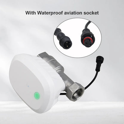 Zigbee Or WiFi Tuya Smart Water Valve Water Meter Water Flow Rate Consumption Temperature Display Smart Life Control Irrigation
