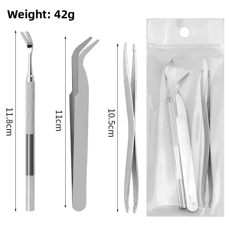1Set Portable Tick Removal Tweezers Professional Painless Tick Remover Tool for Dogs Cats Pets Human Tick Extractor Accessories
