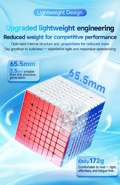 MOYU Speedcube Meilong Magic Cube Stickerless 4x4 5x5 6x6 7x7 8x8  Speed Puzzle Cubes Toys Gift