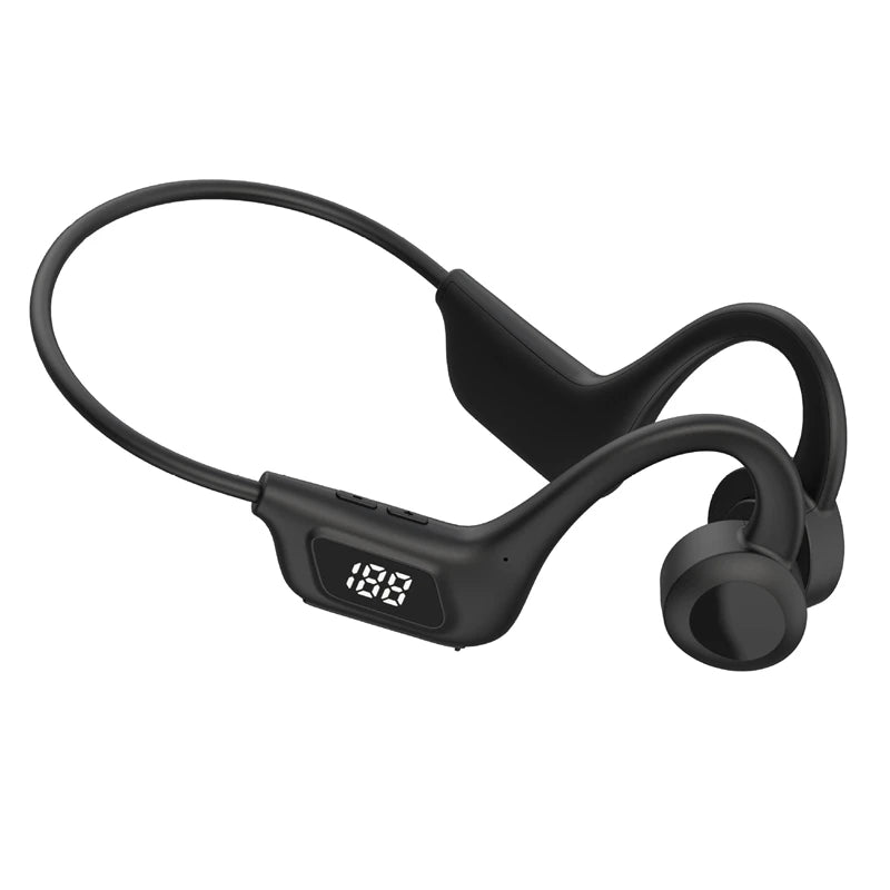 Bezprzewodowe słuchawki douszne, przewodnictwo kostne, sportowe, do pływania, kompatybilne z Bluetooth, bez użycia rąk, z mikrofonem do biegania, słuchawki douszne X7