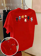 Cartoons Cats Prints T-Shirts Summer Womens Cotton T Shirts Basic O-Neck Oversized Short Sleeve Tops Casual Street Woman Clothes