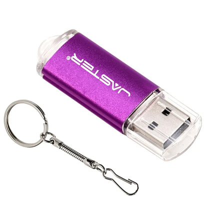 JASTER Free Key Chain USB Flash Drive 128GB Black Pen Drive 64GB Blue Memory Stick 32GB Creative Gift Pendrive 16GB Red U Disk
