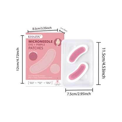 Retinol Microneedle Eye Patches with Hyaluronic Acid & Firming Peptides,for Forehead, Eye Area, Crow's Feet & Smile Lines,1Pair.