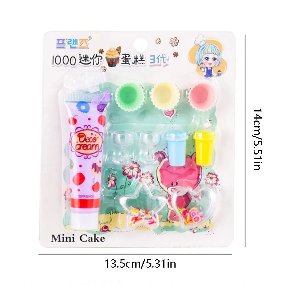 10pcs/Set Simulation Cream Children Ice Cream Dessert Making Cake Model Handmade DIY Set Leisure Entertainment Small Toys