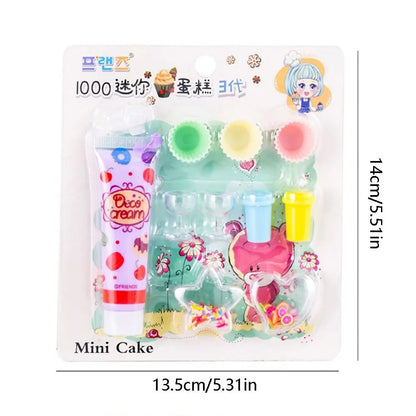 10pcs/Set Simulation Cream Children Ice Cream Dessert Making Cake Model Handmade DIY Set Leisure Entertainment Small Toys