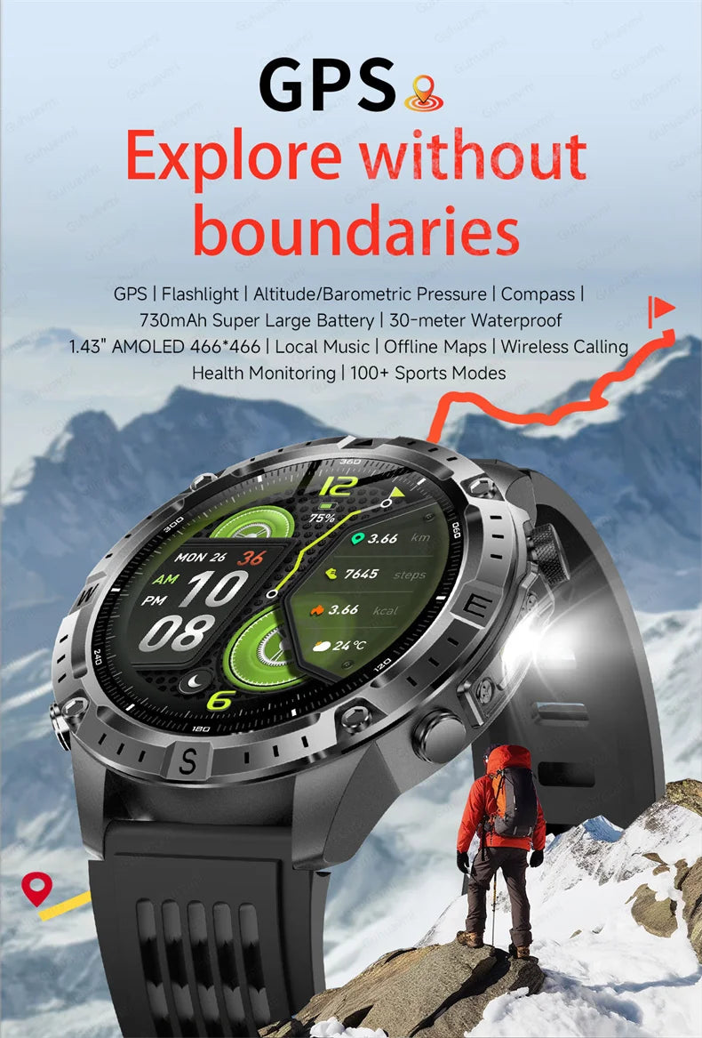 Smart Watch Men GPS Track High End watch Swim Waterproof Smart Watches Swim six axis sensor Sports Smartwatch 2GB Memory GPS Map