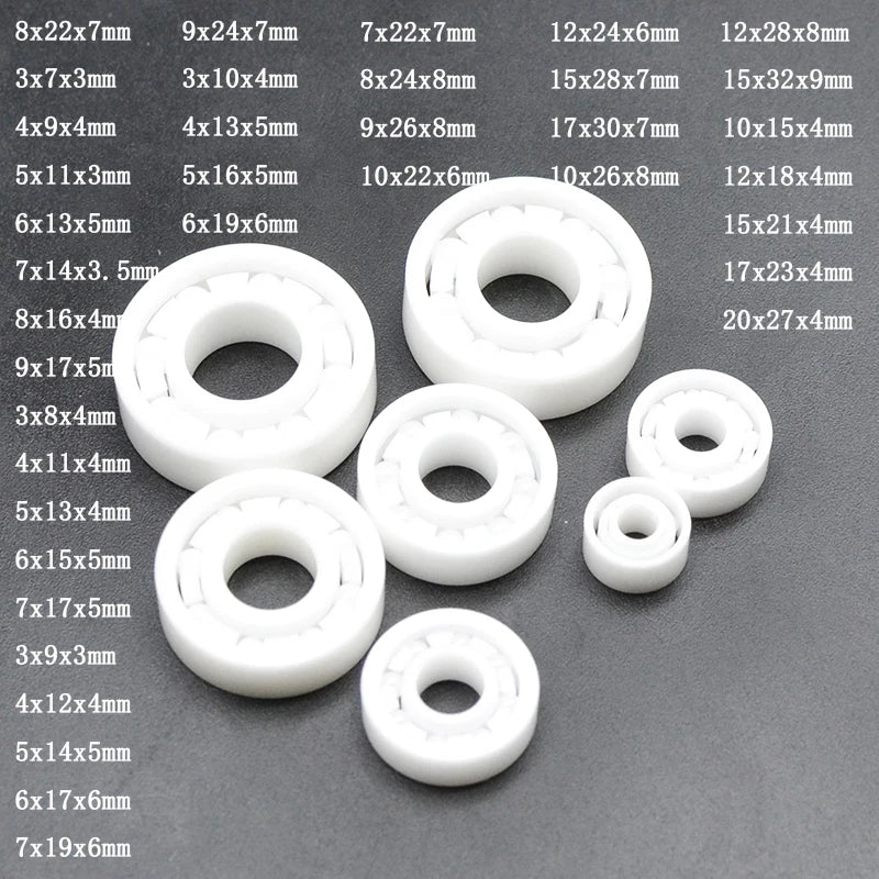 ZrO2 Full Ceramic Ball Bearing Zirconia Bearings Good Quality Zirconia Bead Inner Diameter Bearing 8x22x7 5mm 6mm 7mm 8mm 3x8x4m
