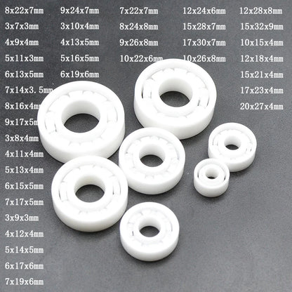 ZrO2 Full Ceramic Ball Bearing Zirconia Bearings Good Quality Zirconia Bead Inner Diameter Bearing 8x22x7 5mm 6mm 7mm 8mm 3x8x4m