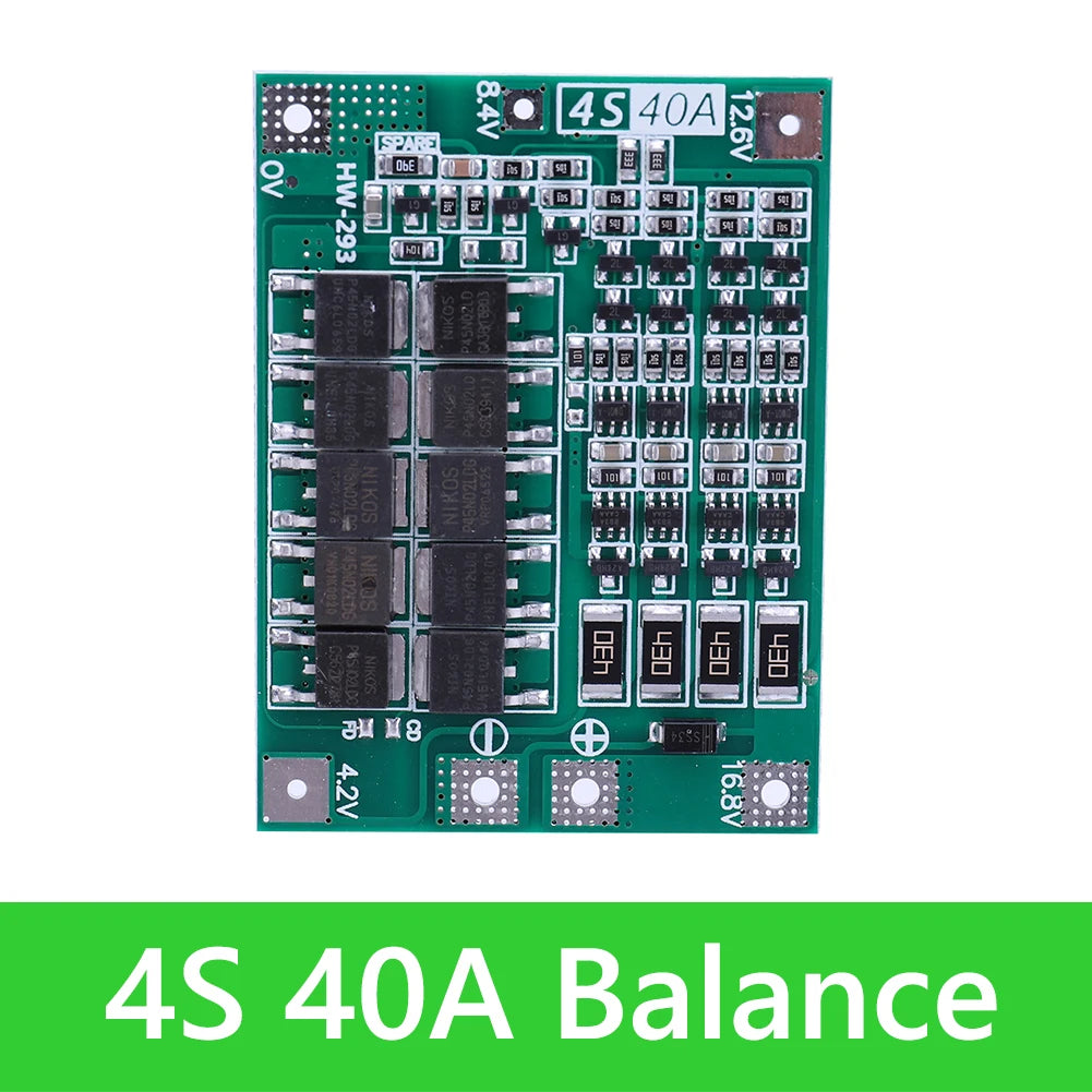 BMS 3S/4S 5A 10A 20A 25A 40A 60A Płytka zabezpieczająca ładowarkę do akumulatorów litowo-jonowych 18650 do wiertarki 12 V z funkcją wzmocnienia/balansu