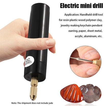 Handheld Mini Electric Drill USB DIY Tool for Epoxy Resin Jewelry Making Wood Craft Engraving Pen