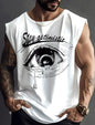 Sports Vest Mens Loose Summer Trendy Fitness Sleeveless Bottom Shirt Retro Oversized Round Neck Short Sleeve T Shirt 2Xs-6Xl